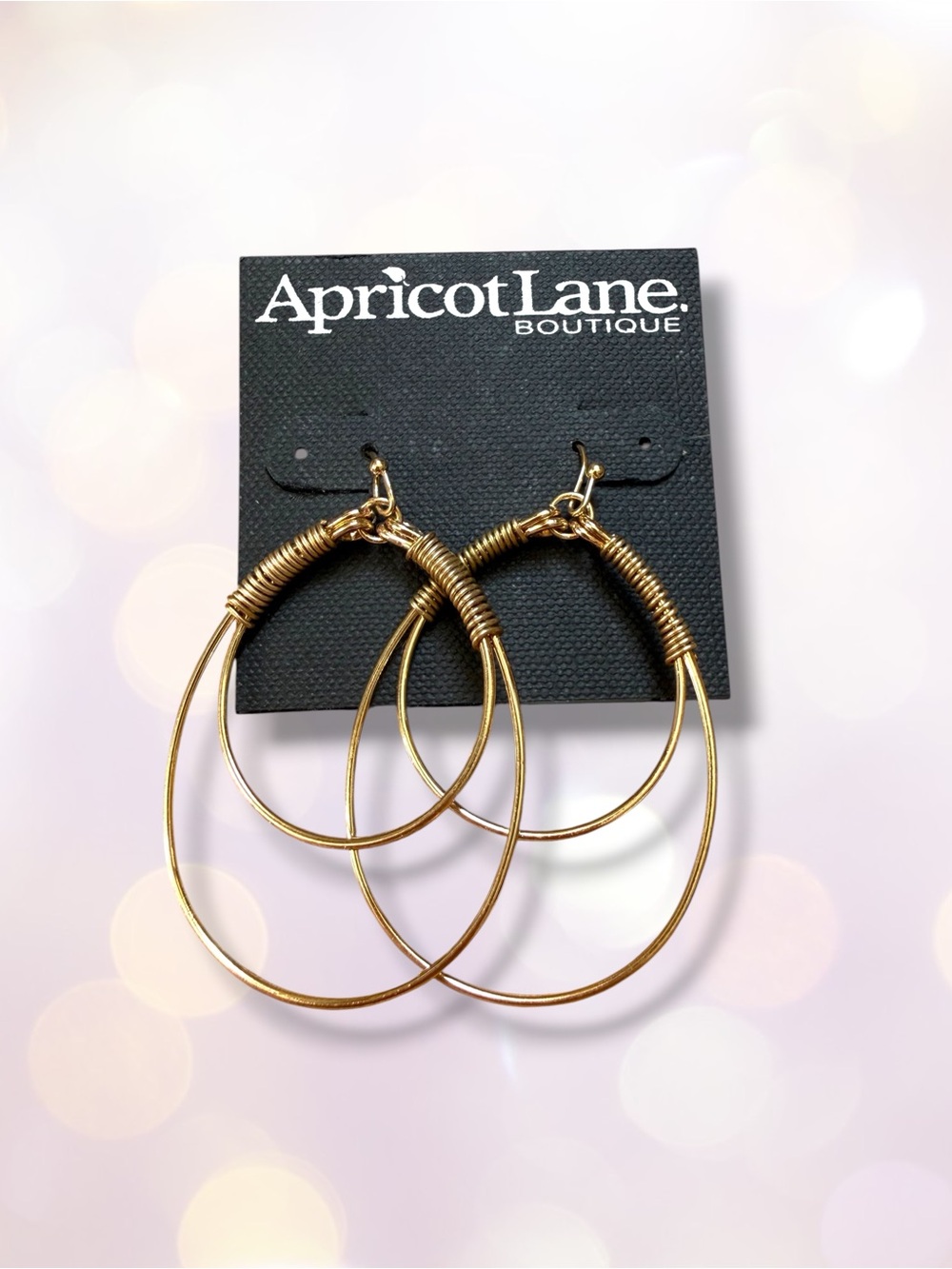 Apricot Lane Gold Wrapped Double Hoop Earrings